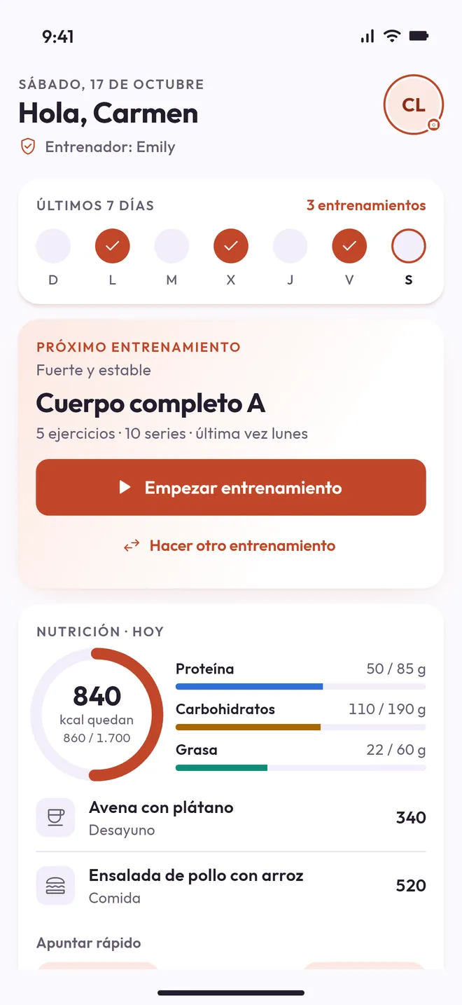 Inicio de la app Lite